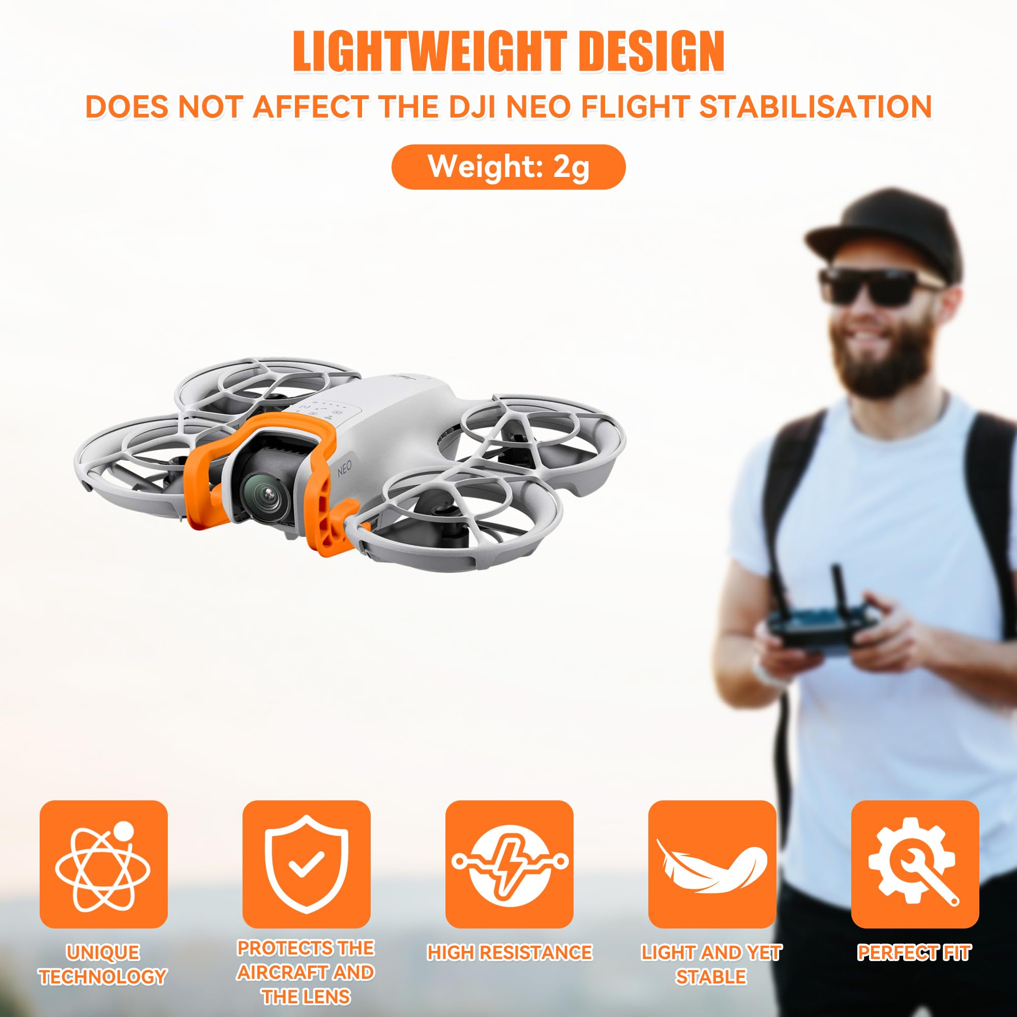 Gimbal Anti-Collision Protector for DJI Neo Accessories,Suitable for DJI NEO Insurance Bumper Gimbal Lens Scratch Protection Accessories - Image 4