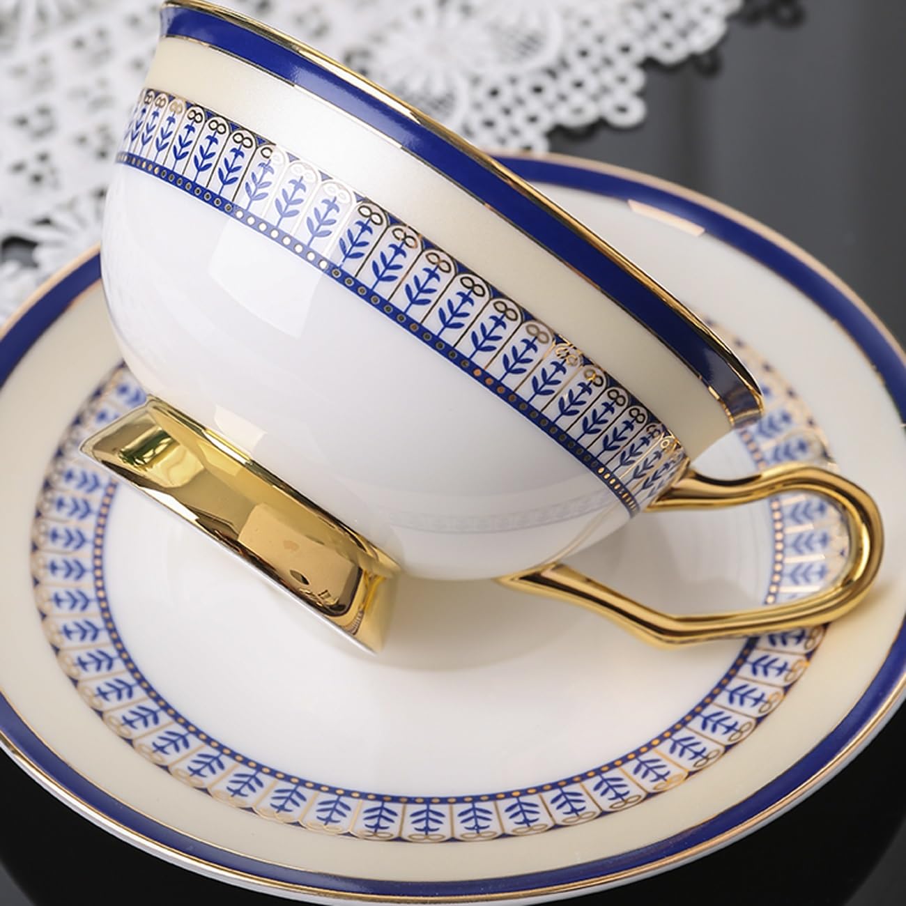 Zestaw Do Herbaty Z Porcelany Kostnej Z Metalowym Uchwytem, Lekki, Luksusowy Podwieczorek, Herbata Owocowa, Herbaty Kwiatowe, Zestawy Ze Szklanym Czajniczkiem I Podgrzewa