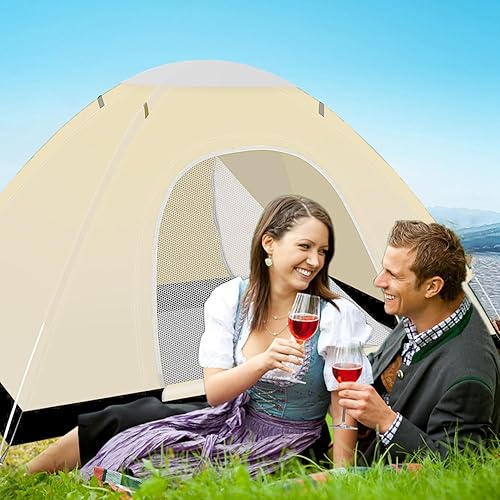 Miniatura 5 de Tienda de campaña portátil, para 2 personas, ligera, impermeable, resistente al viento, protección UV para exteriores de EE. UU