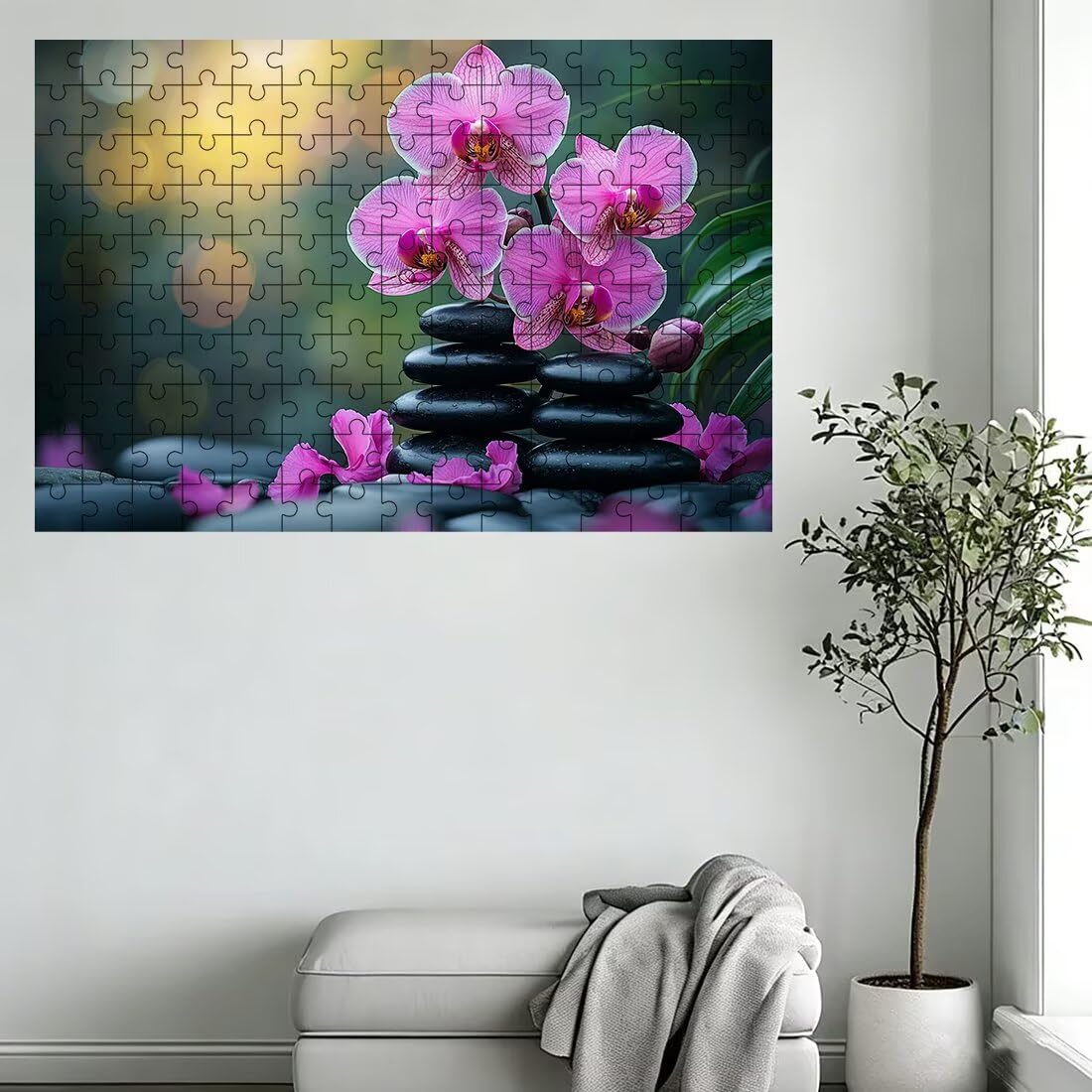 Puzzle 3000 elementów dla dorosłych, puzzle 3000 elementów kwiat, kamienne puzzle dla dorosłych z wykwintnym pudełkiem do pakowania, gry edukacyjne, duże drewniane puzzle na prezent dla kobiet