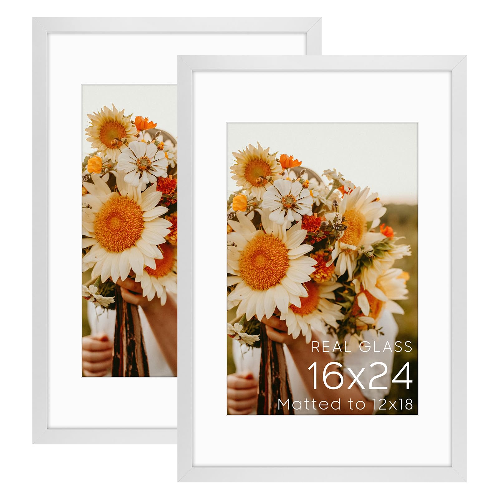 Amazon.com - Golden State Art, 16X24 Picture Frame with Mat for