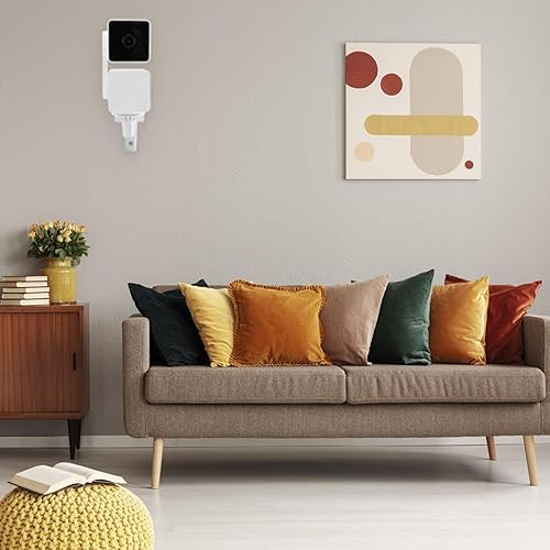 Miniatura 8 de LEFXMOPHY Soporte de pared para WYZE Cam Pan V3 para esquina de cámaratecho Base de soporte de montaje para interiorexterior Inclinación de 180