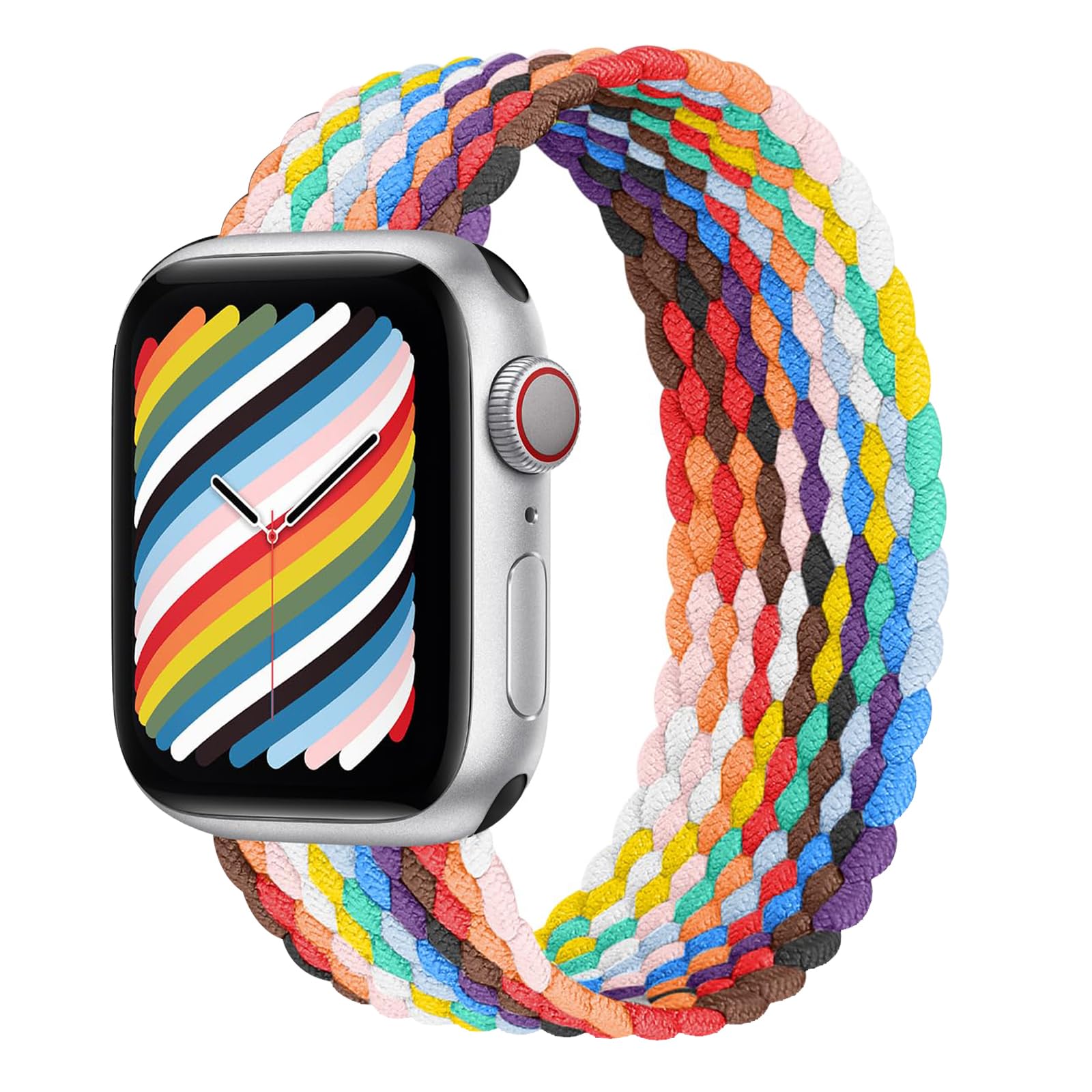 Braided Solo Loop for Apple Watch Band 40mm 42mm 41mm 38mm 44mm 46mm 45mm Ultra/3 2 49mm Men/Women,Stretchy Nylon Sport wristband Strap for iWatch Bands Series 11/10/9/8/7/6 5/4/3/SE 40 44 42 45 46 mm — view 38