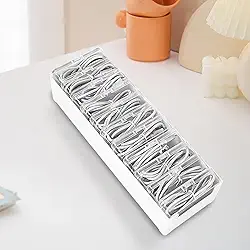 Caixa organizadora de cabos com 11 recipientes pequenos, caixa de gerenciamento de fios de mesa para mesa de escritório, casa, organizador de cabos de alimentação para cabos de carregamento e