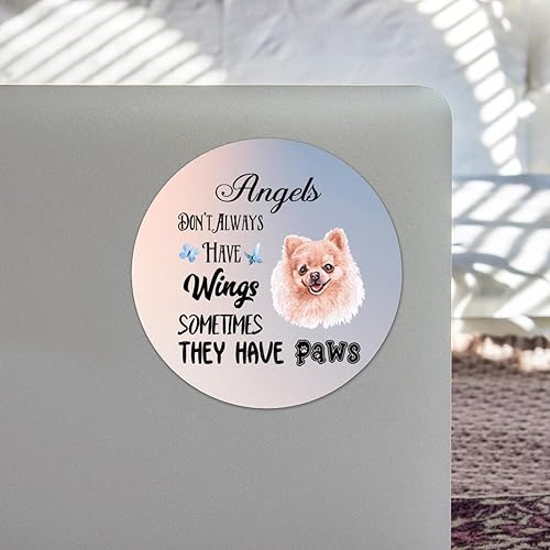 Miniatura 6 de Calcomanías de vinilo para laptop, 10 unidades, diseño de ángel no siempre tienen alas, diseño de perro pastor alemán, regalo para dueño de perros,