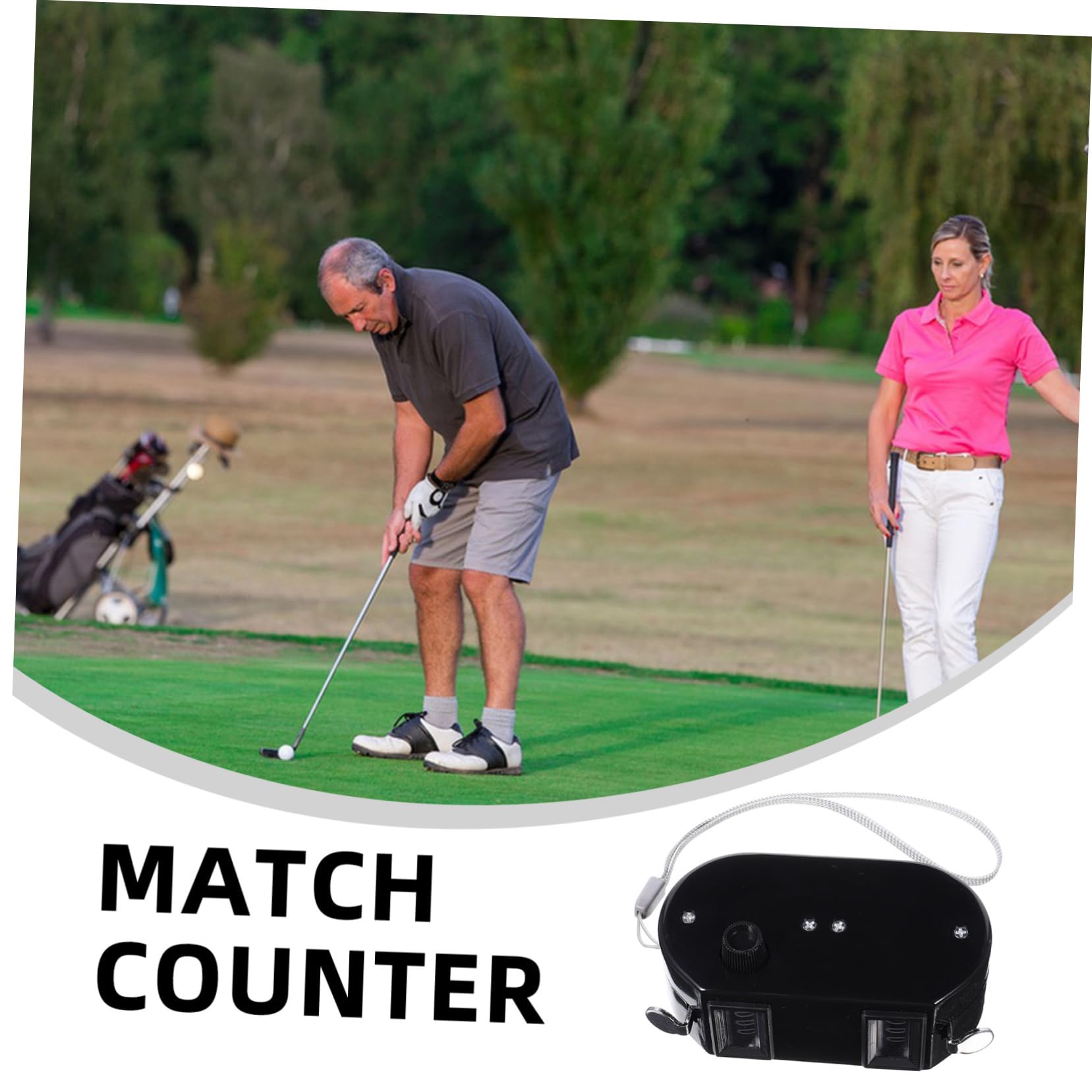 Contador de mano doble con dos funciones de conteo, clicker mecánico portátil para béisbol, golf y eventos deportivos, compacto, duradero, números legibles, negro