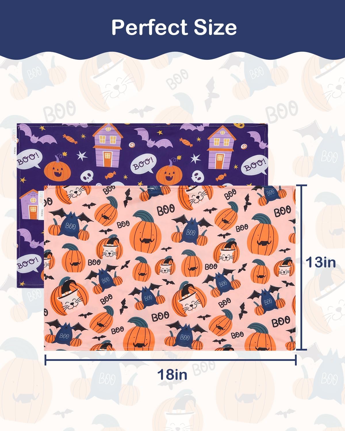 ALVABABY Halloween Toddler Pillowcases Stretchy Soft Kids Pillow Cover 2 Pack Fit 13"x 18" or 12"x16" Envelope for Girl Boy Sleepy Travel 2TPE36A image 3