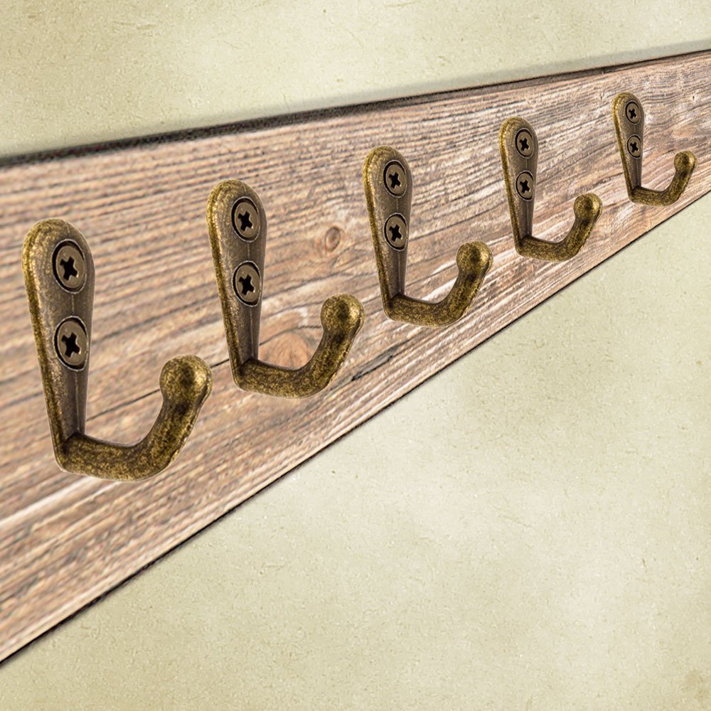 Ganci Da Parete In Ferro Stile Vintage - Set Da 20 Pezzi Con Viti | Per Appendiabiti, Asciugamani E Decorazione