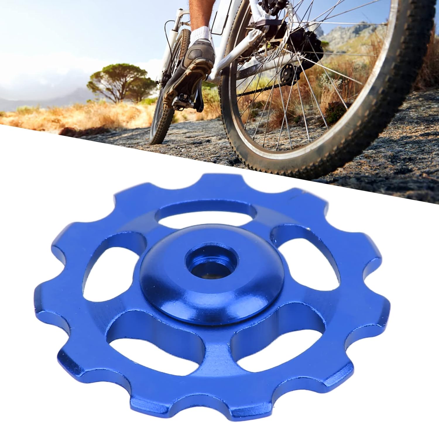 Jopwkuin Road Bike Wheels, Easy Operation Bicycle Trailer Packagelist Contains Aluminum Alloy Material for Replaceable Bicycle Components Photo