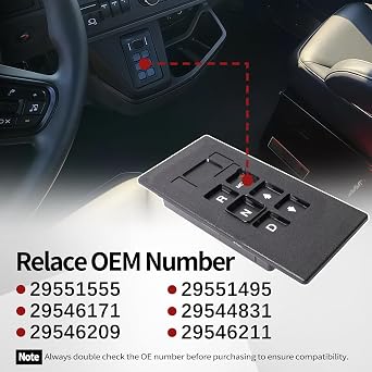 Transmission Push Button Shift Selector for Allison 4th Gen 3000/3500 / 4000 Series RDS Heavy Duty Automatic Gear Shifter Control Panel Replaces 29544831 29546171 29551555 29551495
