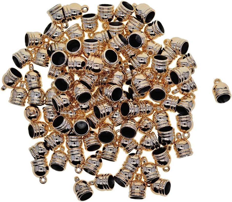 100 ABS PVC Half Round Shape Bell Beads Cap with Loop DIY Finding Craft 10mm Crafts | Beads & Jewelry Making | Jewelry Findings | Bead Caps