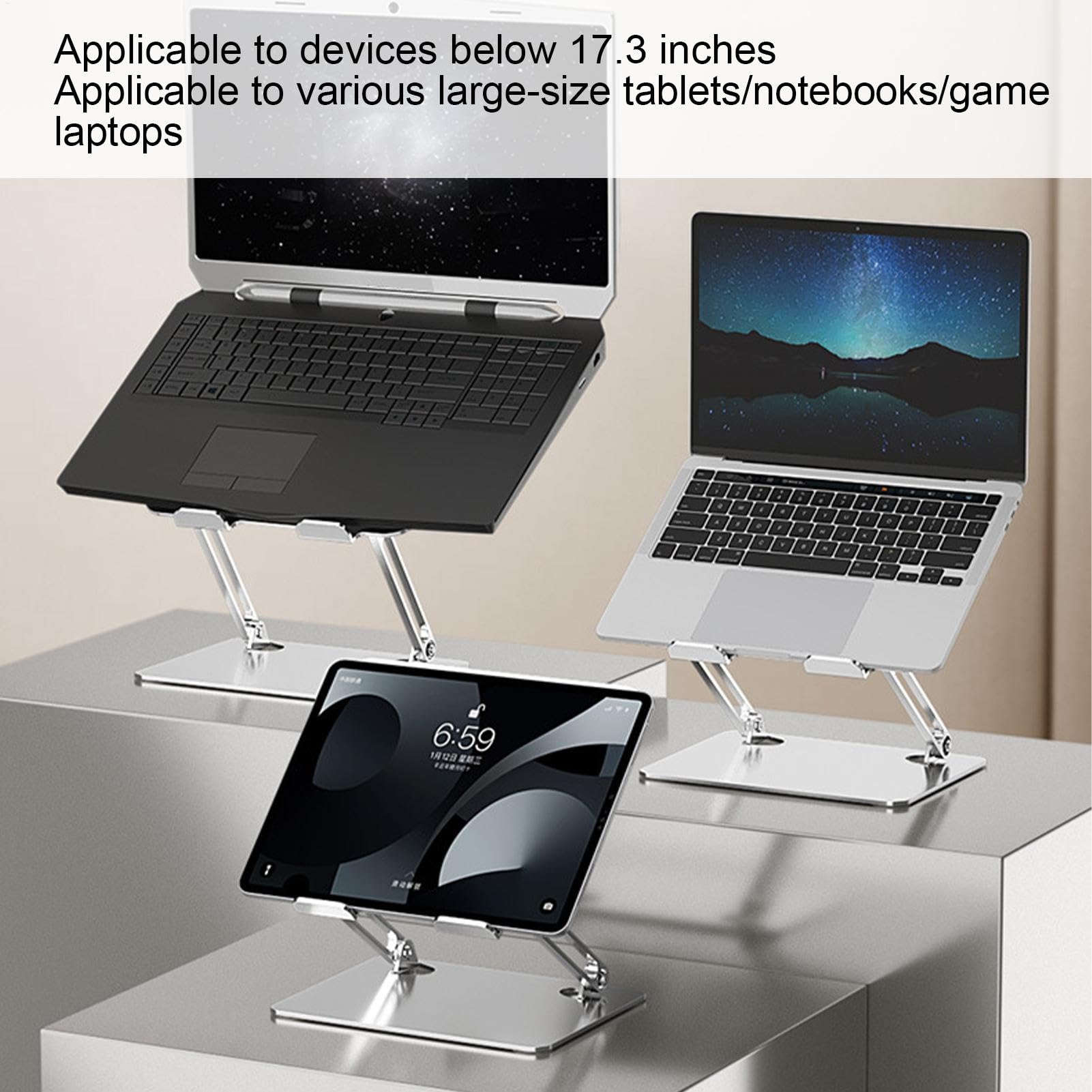 Supporto per laptop da scrivania, supporto per notebook da scrivania | Supporto per riser portatile pieghevole, supporto ergonomico per computer per il massimo comfort