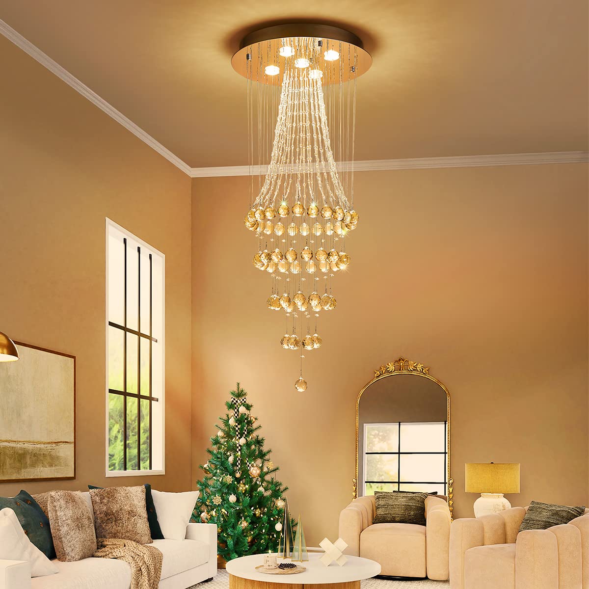 Saint Mossi 5-Lights Modern Chandelier Lighting,Crystal Chandelier with ...