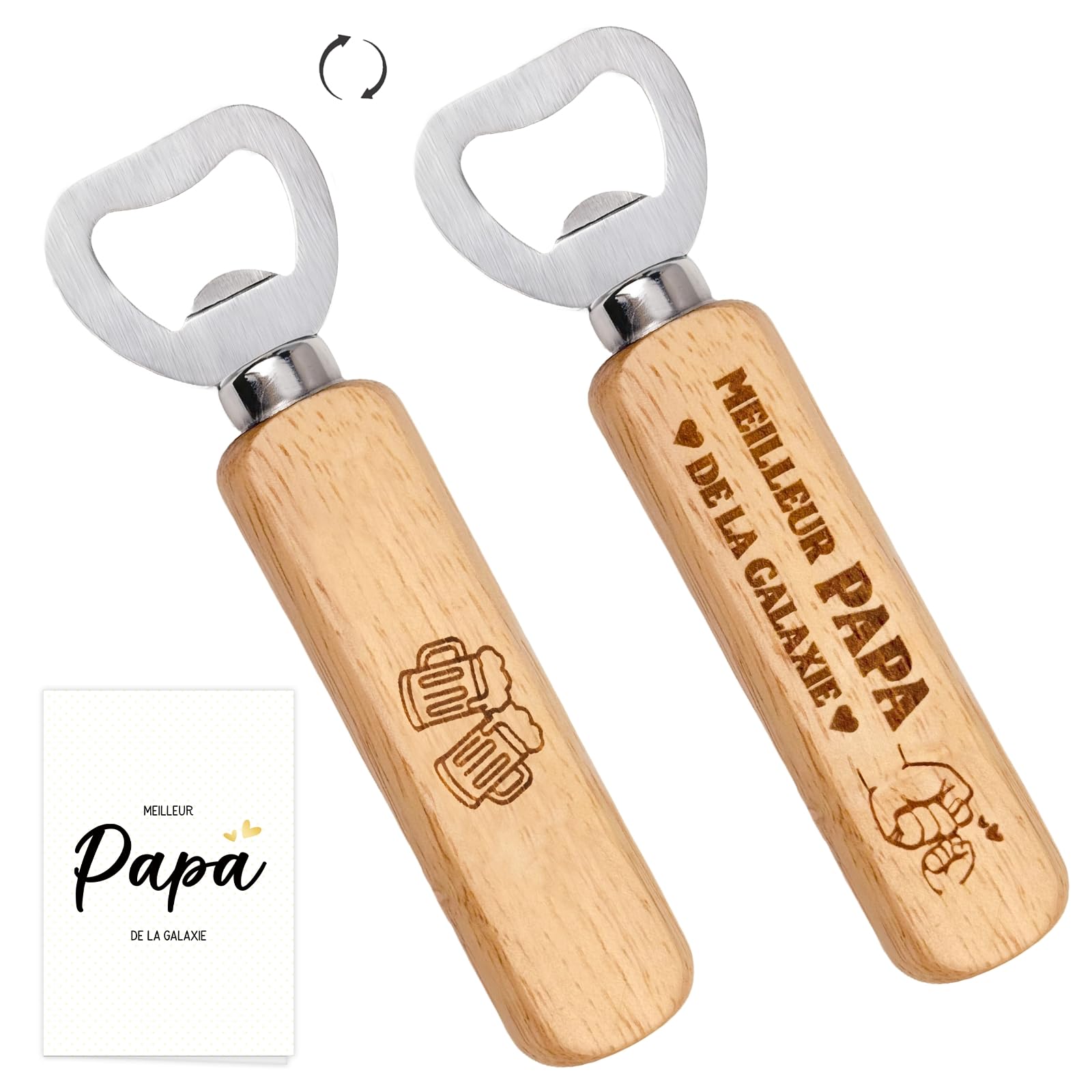 Porte Clef Gravé MEILLEUR PAPA DE LA GALAXIE Cadeau Fête des Pères