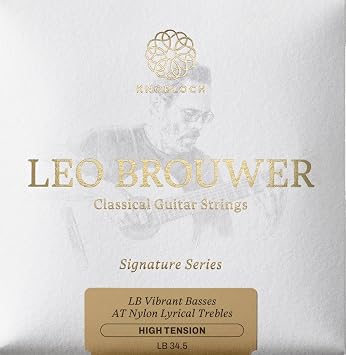 KNOBLOCH STRINGS - Spanish Guitar Strings | 500LB Leo Brouwer | High Voltage 34.5 | Bright Bass and Soft Trebles | Natural and Sensual Sound | Flamenco and Classical String Set