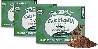 Four Sigmatic Mushroom Coffee Mix Cordyceps and Chaga Pack of 3 (30 Packets Total)