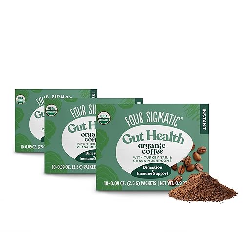 Four Sigmatic Mezcla de café de hongos Cordyceps y Chaga Paquete de 3 (30 paquetes en total)