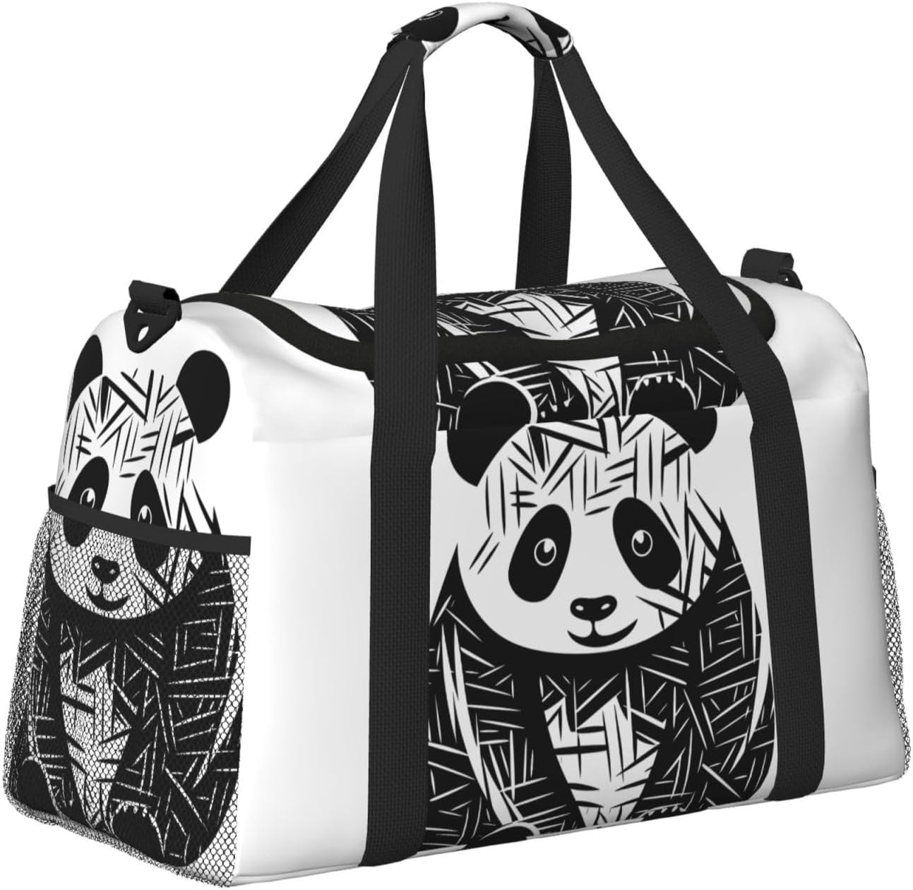 Sitting panda Handheld travel bag weekend bag fitness yoga bag suitable for fitness and other scenarios image 3