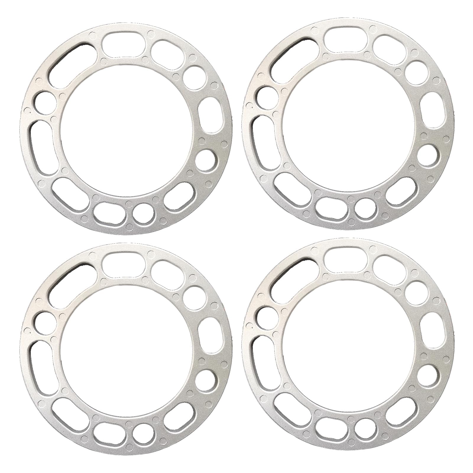 Lot de 4 entretoises de roue de voiture, 6 trous - Rondelles d'écartement universelles - Rondelles d'écartement en alliage d'aluminium (6 mm)