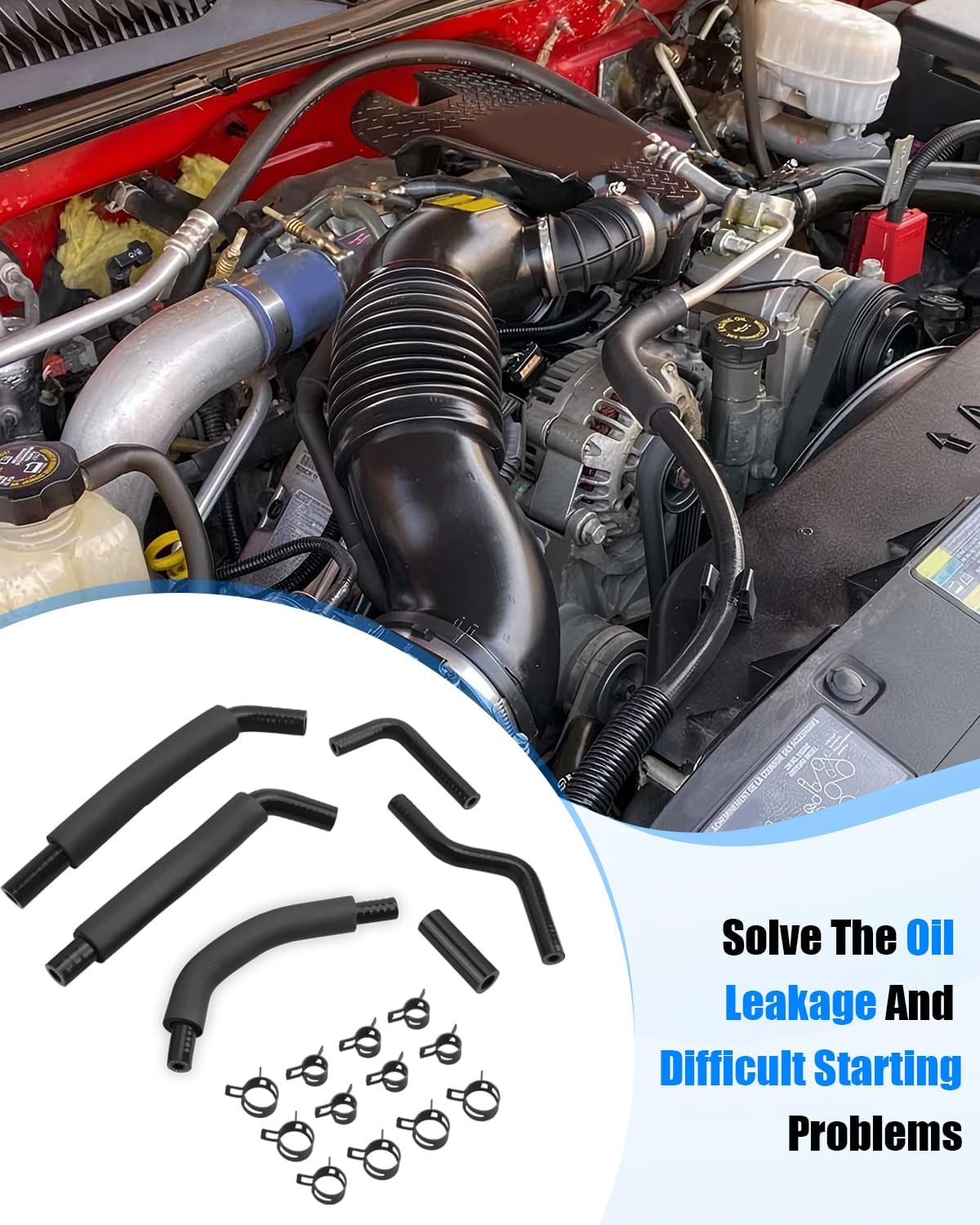 Low Pressure Fuel Line Kit Fit for LB7 Duramax 2500/3500HD 2001-2004 Replace 97216063 97216067 97230321