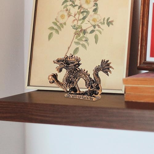 Miniatura 6 de Fengshui - Estatua de dragón del zodiaco chino 2024, escultura de dragón de resina para el hogar, oficina, decoración de mesa, recuerdo de bendición