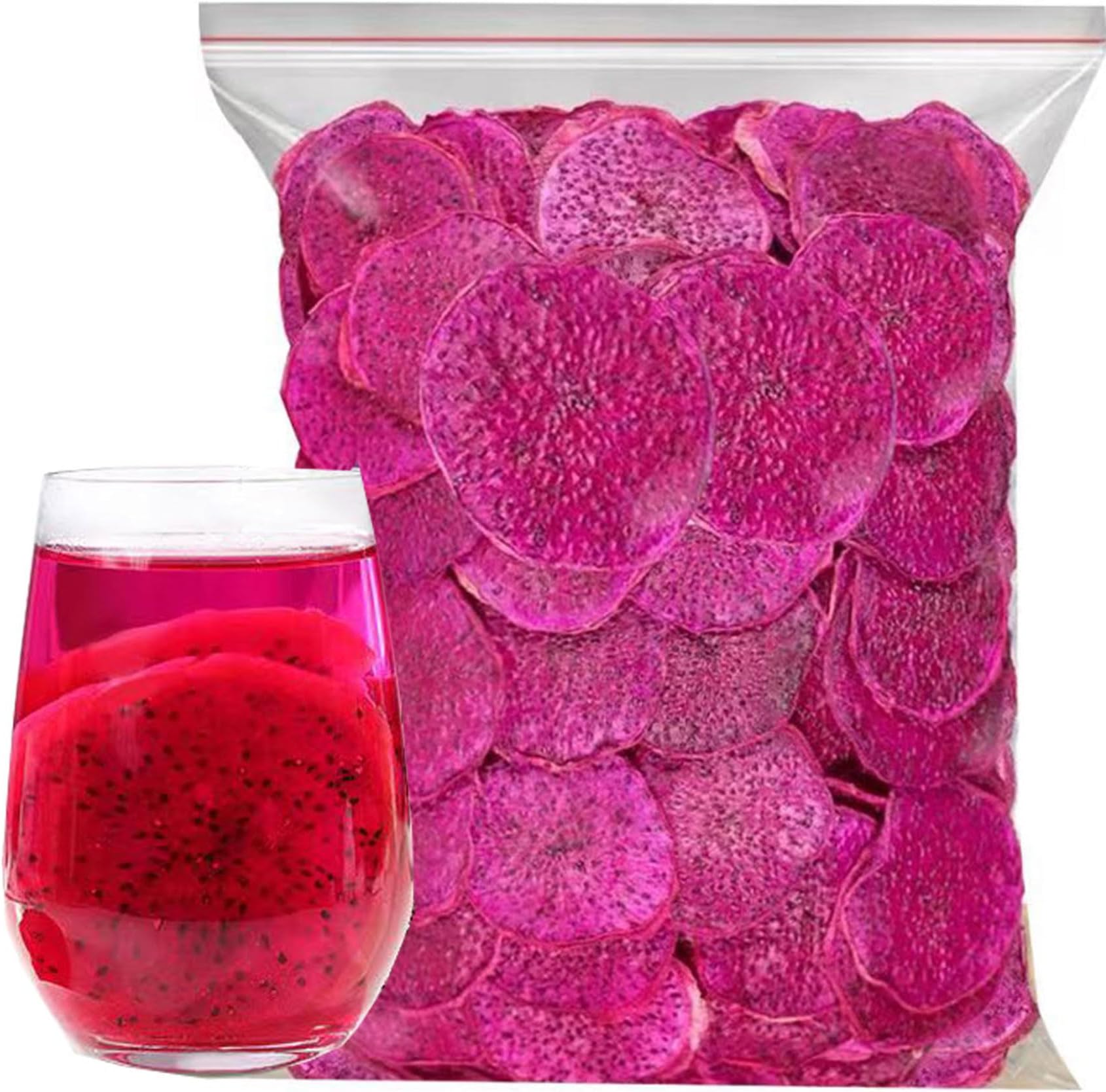 – Dried Dragon Fruit Chips 7.05 oz Dried Snacks Pitaya Chipy From Red Dragon Fruit