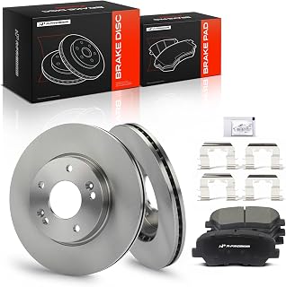 A-Premium 11.02 inch (280mm) Front Vented Brake Rotors and Ceramic Pads Kit