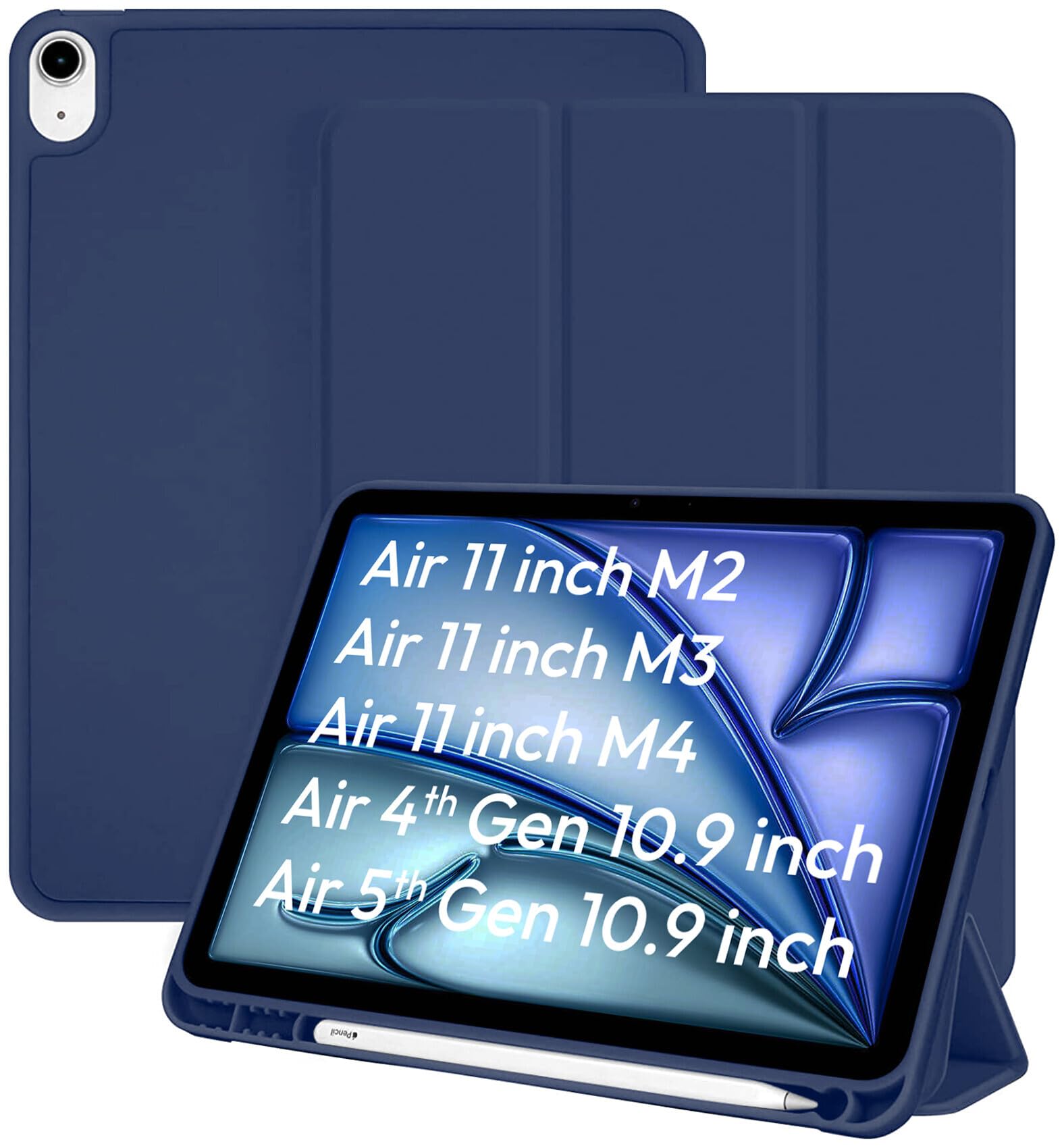 Robustrion Case Cover for iPad Air 11 inch Cover M4 / M3 / M2 / iPad Air 5th Generation Cover/iPad Air 4th Generation with [Pencil Holder] for iPad Air 11 inch M4 M3 M2 /Air 4 5 10.9" - Black — Amazon image 13