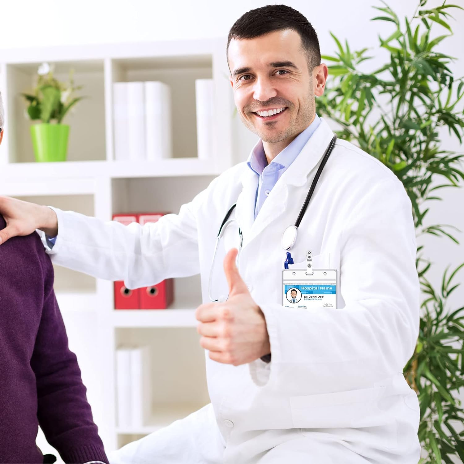 クリップ付きネームバッジホルダー バルクIDカードプロテクター プラスチック水平ネームタグ メタルクリップ付き 防水 縦型 IDバッ