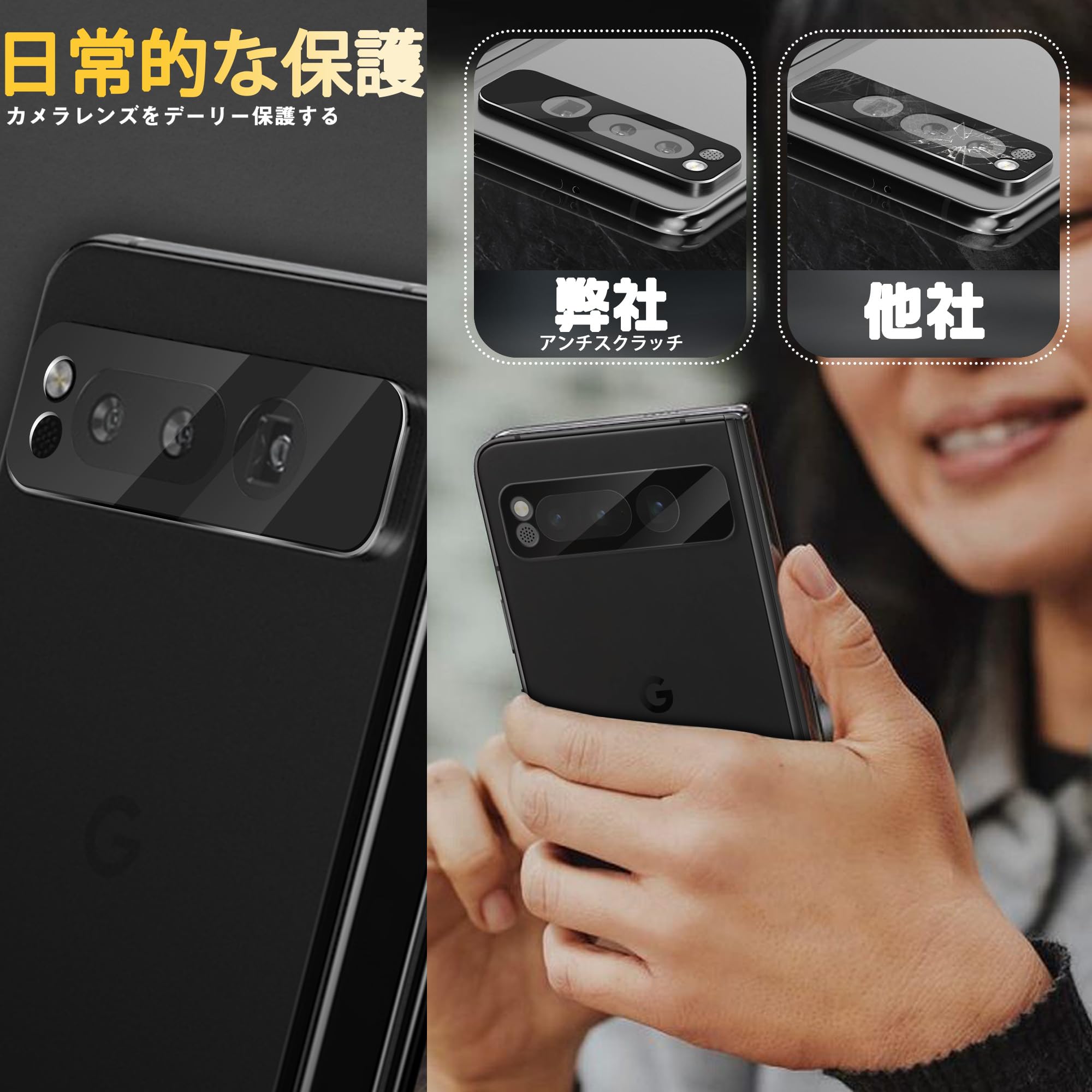 Amazon | Newzerol【2セット総計6枚】Google Pixel Foldに適用保護 