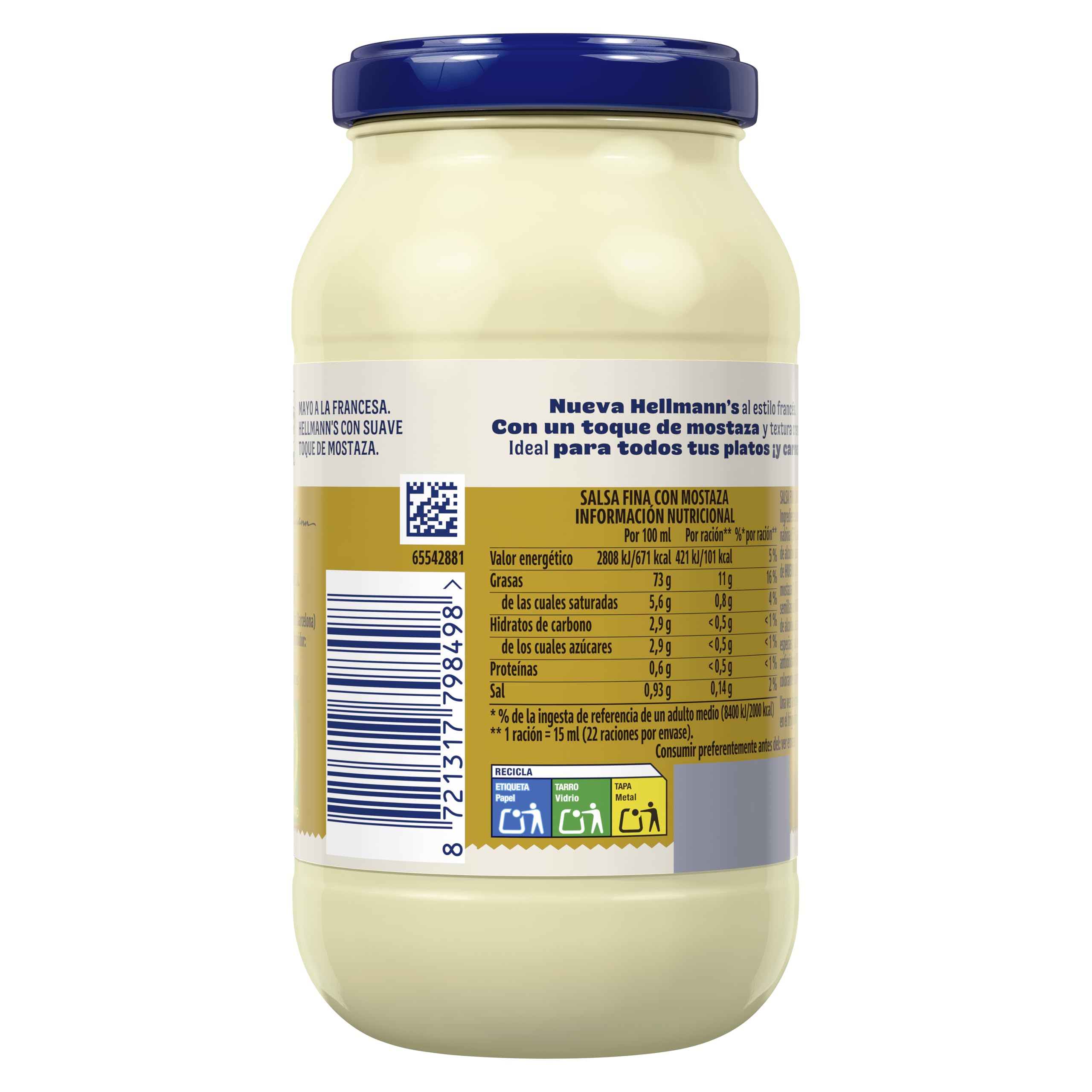 Hellmann's Salsa Francesa Mayonesa Estilo Francés 340 ml
