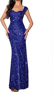 Formal Dress Sequin Fishtail Sleeveless 1920s Gatsby Cocktail Prom Elegant Maxi Evening Gowns for Women - Buy now