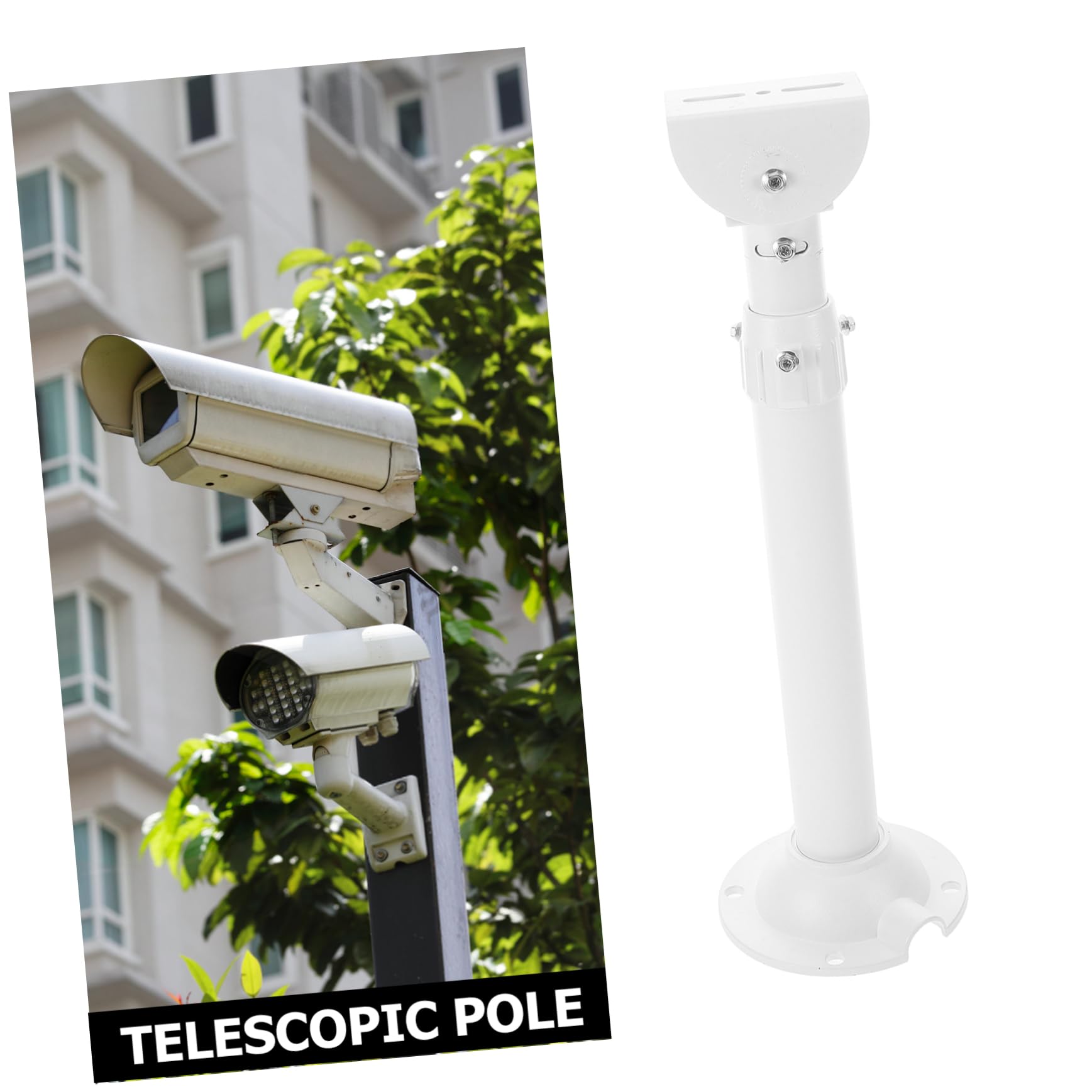 Lurrose Staffa per Telecamera di Sorveglianza Dome in Lega di Alluminio, Supporto da Parete Resistente per Uso Interno ed Esterno, Rotazione 360° e 90°, Facile da Installare