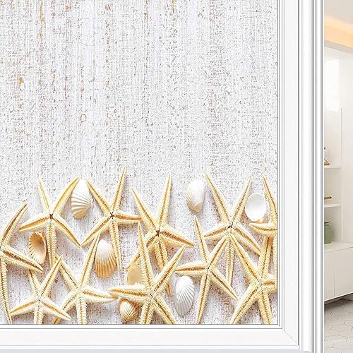 Vista 22 de Tropic - Película 3D para ventana, palmeras tropicales oceánicas en isla soleada, imagen panorámica, para puerta de cristal, baño, sala de estar