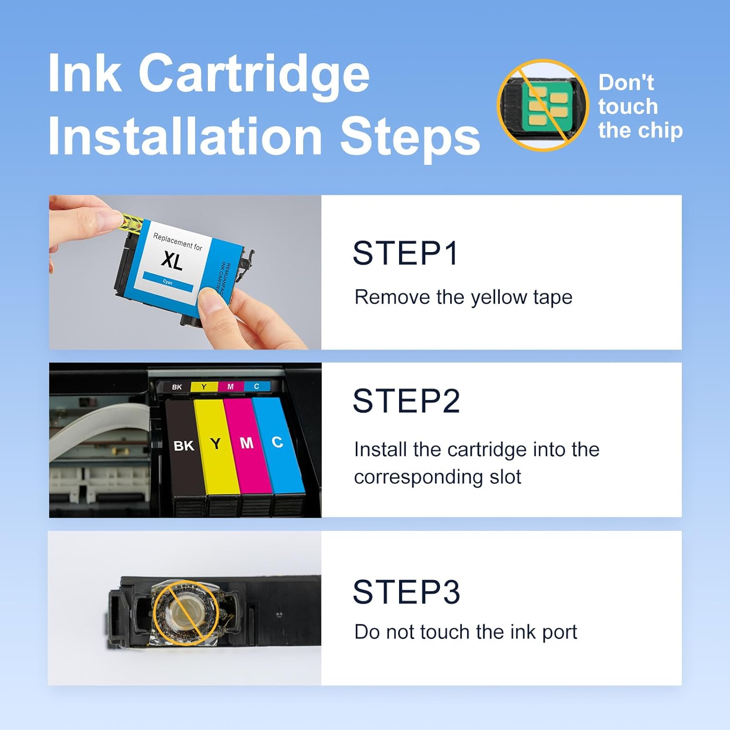 myCartridge SUPRINT Remanufactured Replacement for Epson 702 Ink Cartridges 702XL Ink Cartridges Combo Pack T702XL High Yield use with Workforce Pro WF-3720 WF-3730 WF-3733 Printer (4 Pack)