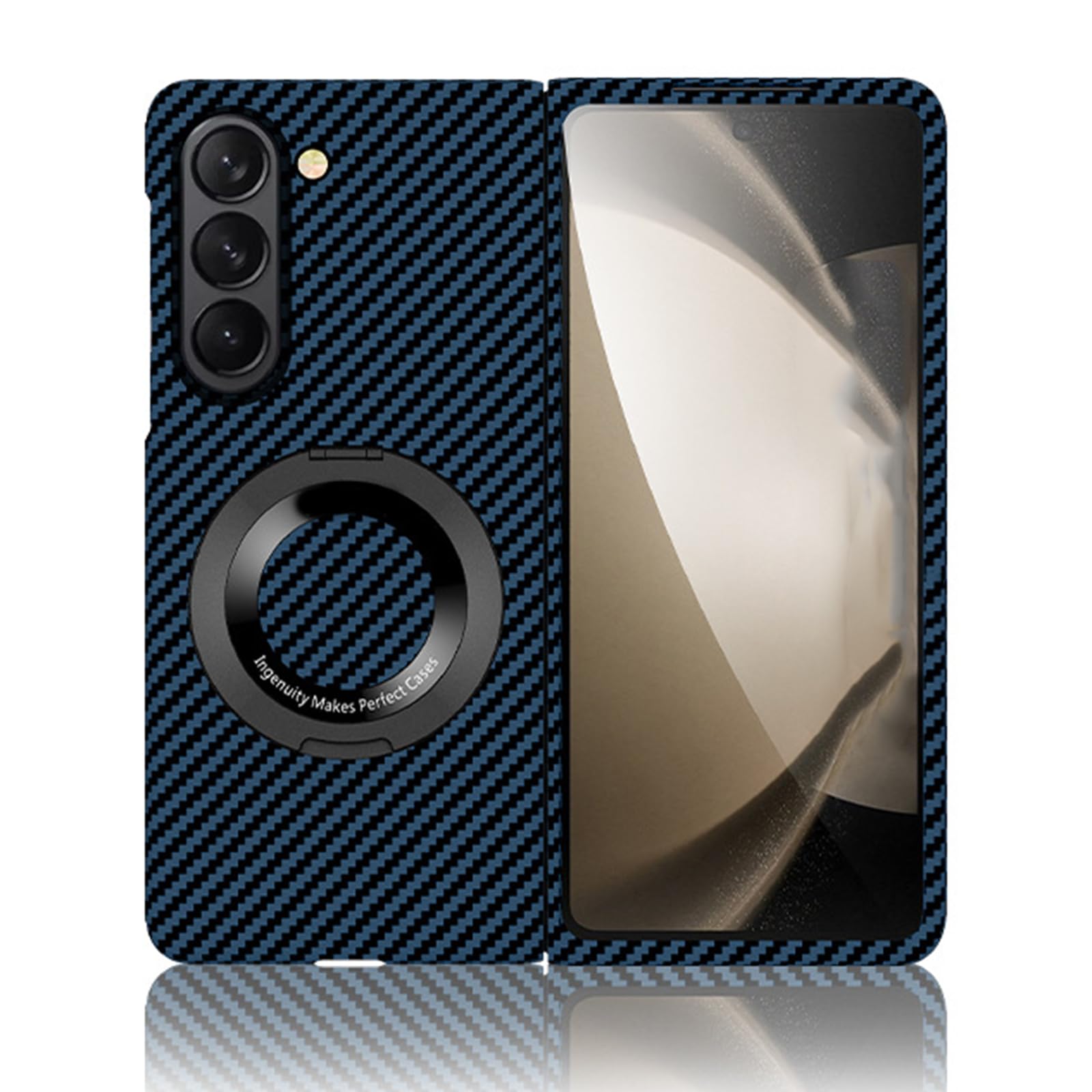 Magnetica Cover per Samsung Galaxy Z Fold 8 Ultra, Fibra Carbonio Modello