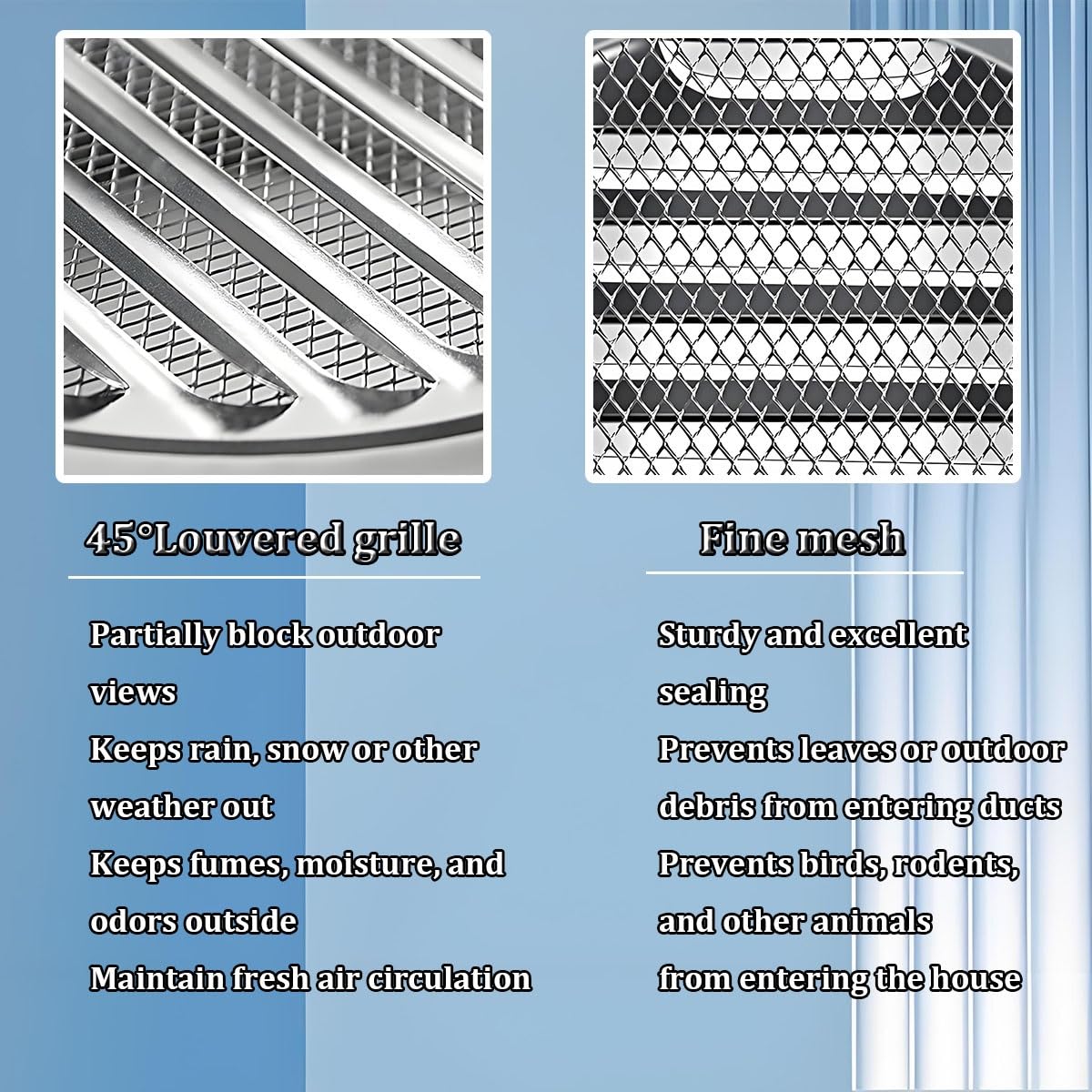 304 Sortie D'air Murale Ronde En INOX 50mm-300mm Grilles De Ventilation Plates，Grille D'échappement Avec Maille, Pour Chambre Entrepôt Garage Caravane(300mm)
