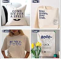 Vista 121 de HTVRONT - Rollos de vinilo termotransferible (HTV) blanco y negro, 12 pulgadas x 15 pies de vinilo de planchado para Cricut & Cameo, para camisas