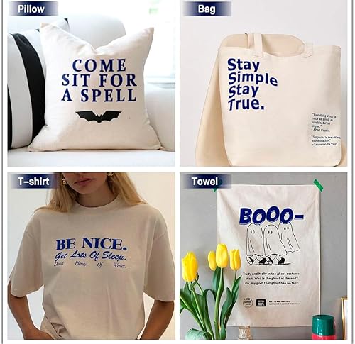 Miniatura 5 de HTVRONT - Rollos de vinilo termotransferible (HTV) azul marino, 12 pulgadas x 15 pies de vinilo de planchado para Cricut y Silhouette Cameo, para