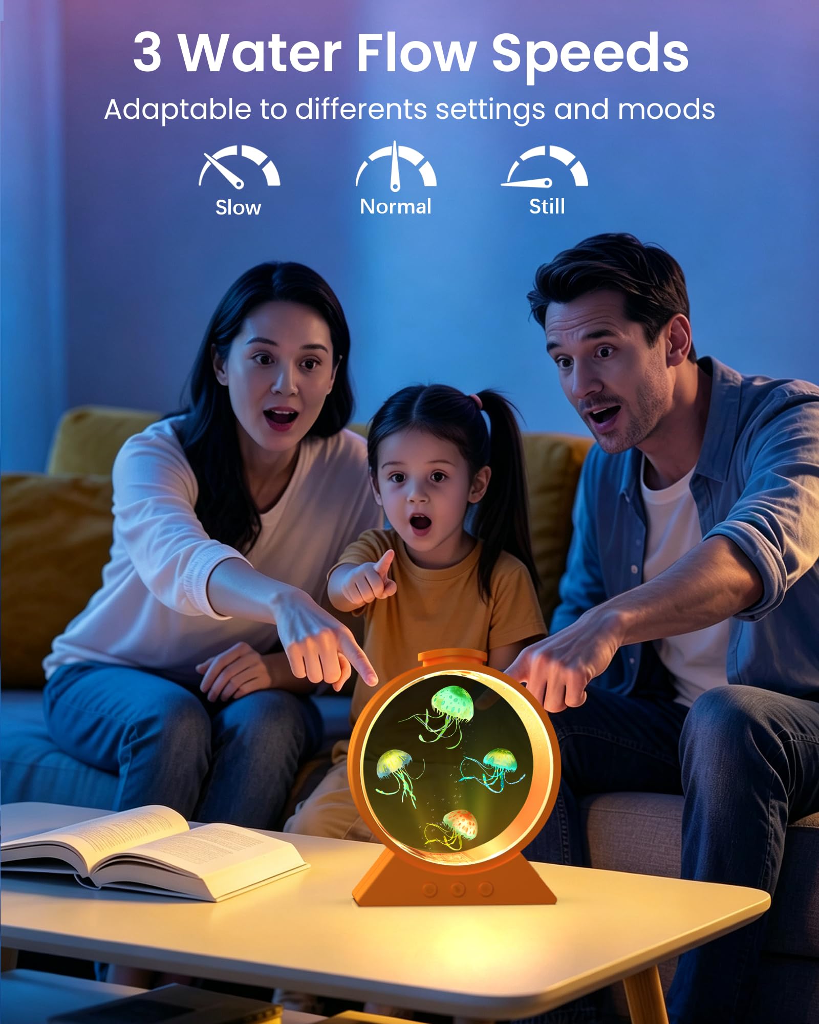 Lampe méduse pour anxiété du sommeil apaisante veilleuse avec minuterie