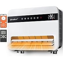 Givebest-Wall-Heater-for-Indoor-Use, 1500W Electric-Space-Heater, 120&deg;Vertical Oscillation,Compatible with Alexa, Adjustable Thermostat, Remote Control, 24H Timer, Easy-mounted Heater for Indoor Use