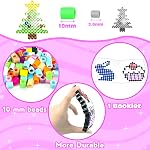 10MM Kit d'artisanat de perles de fuse avec boîte de rangement,12 Couleurs XL Perles,Pegboards, papiers et accessoires d'ironing.Arts et artisanat set jouets Cadeaux pour les garçons & Filles Anniversaire de Noël.Cadeau d'artisanat DIY pour enfants