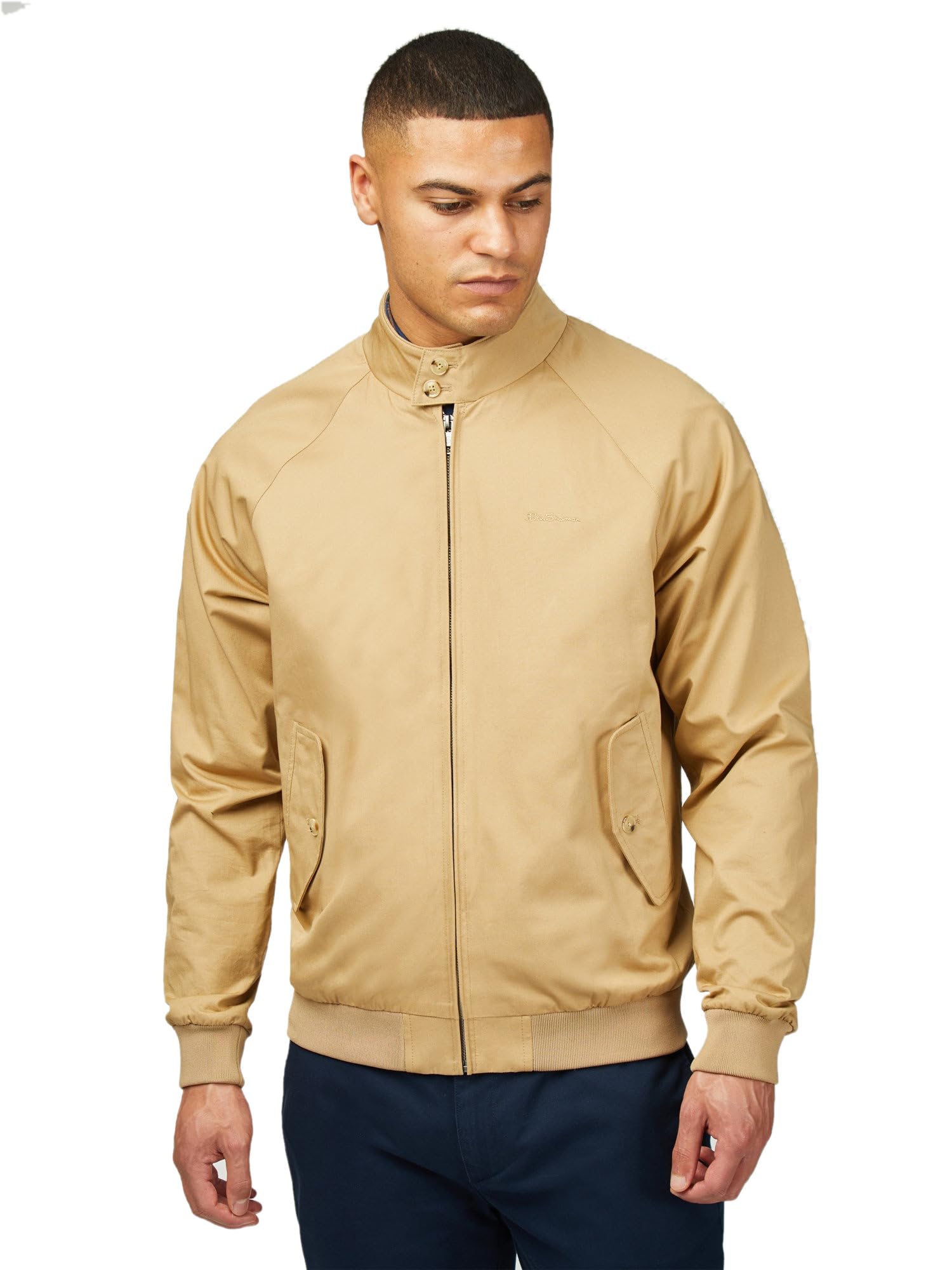 Ben Sherman Mens Signature Harrington Jacket (Sand (310) XL