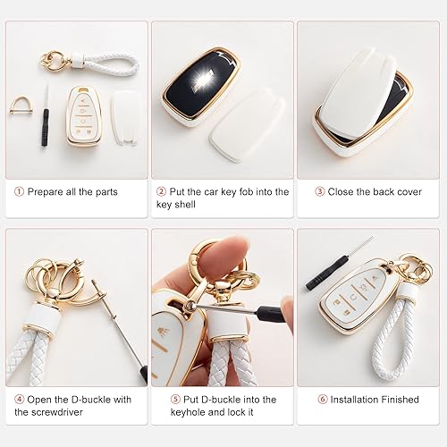 Miniatura 5 de Funda para llavero Land Rover Jaguar con llavero, funda de TPU para llave Evoque Velar Sport Discovery Freelander2 LR4 Sport Jaguar XF XJ XE F-PACE