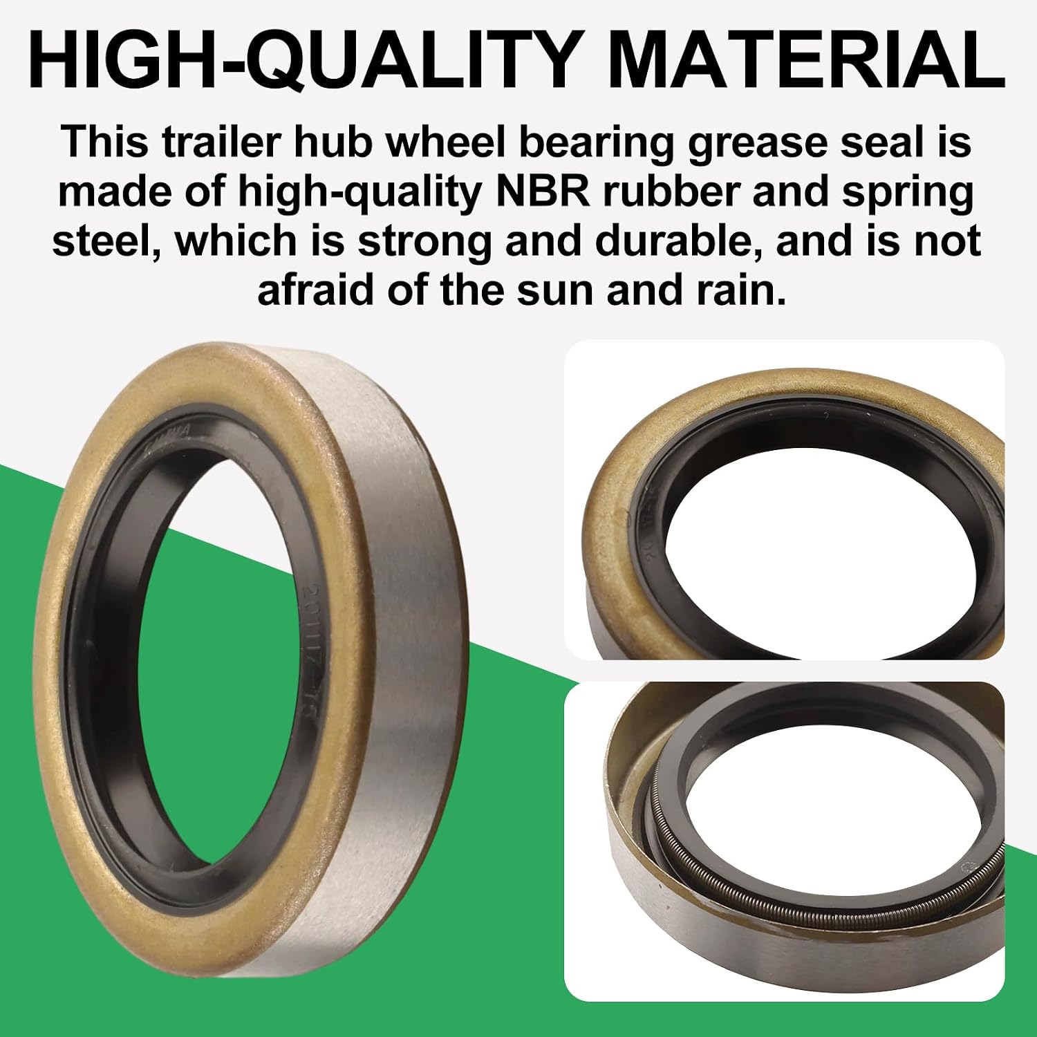 4pcs Trailer Axle Hub Wheel Grease Seals 1.719''I.D x 2.565''O.D for Dexter 010-019-00 (10-19) Transcom 171255TB National 473336, 3500 lbs #84 Spindle E-Z Lube Axles