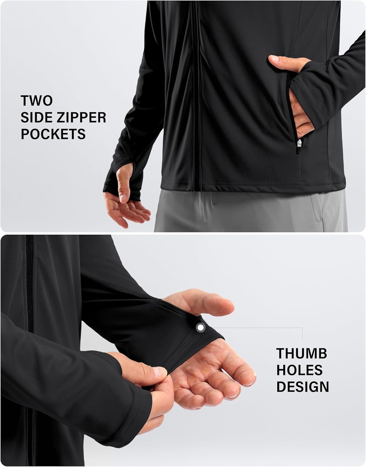 G Gradual Men's UPF 50+ Sun Protection Hoodie Jacket Lightweight Full Zip Hoodies Long Sleeve Shirts for Men Hiking Fishing - Image 4