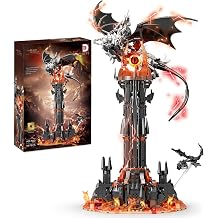 Medieval Dark Tower Building Sets, Dragon Building Blocks Set with LED Light, Compatible with Lego Castle Architecture, Christmas Birthday Gift Toy for Adults Teens Boys 8+ DIY Building Kits997 PCS
