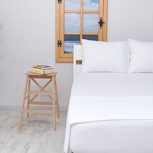 Miniatura 1 de Juego de sábanas 100% algodón con bolsillo profundo, tejido de camiseta, extra suave, fácil ajuste, juego de 3 piezas con funda de almohada, para