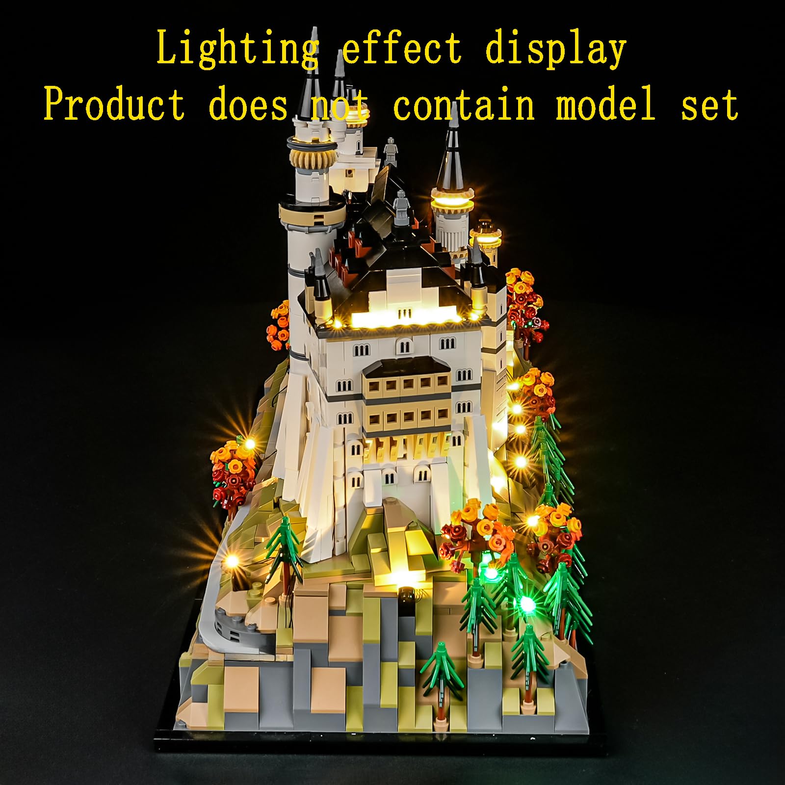 GEAMENT Oświetlenie LED Kompatybilne z LEGO Zamek Neuschwanstein (Castle) Architecture 21063 Model do Składania Klocków (Zestaw Modeli Niezawarty)