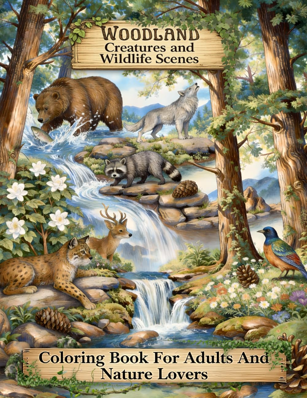 Woodland Creatures and Wildlife Scenes: A Nature-Inspired Coloring Book with Forest Animals, Peaceful Designs and Detailed Illustrations for Adults and Nature Lovers